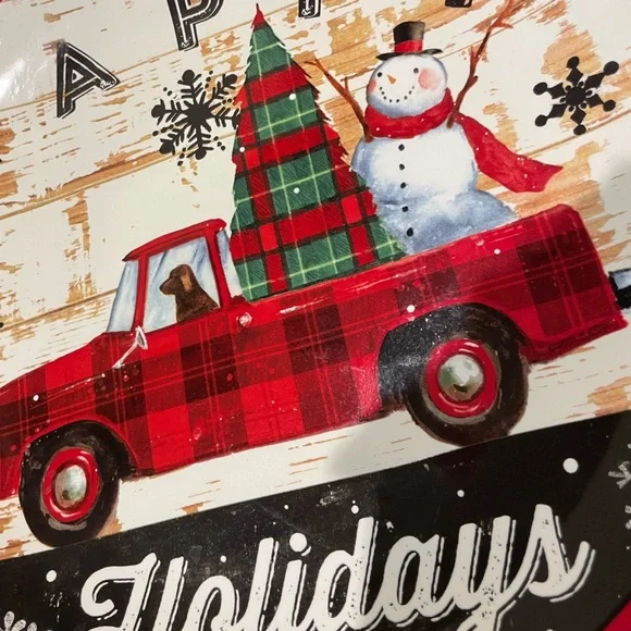 Little Red Truck Platter Certified International 13” - Picture 2 of 9